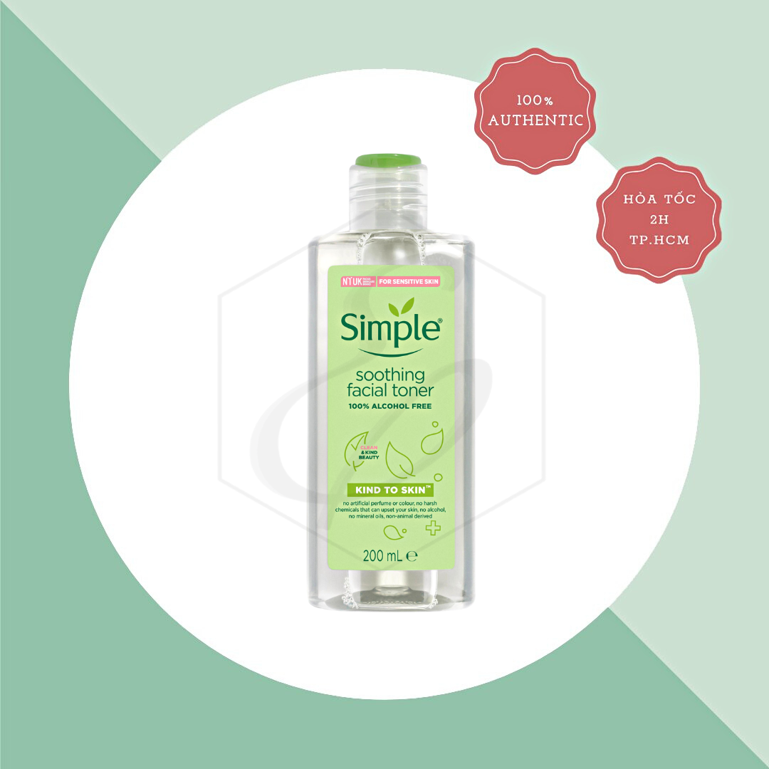 Nước Hoa Hồng Simple Kind To Skin Soothing Facial Toner - 200ml